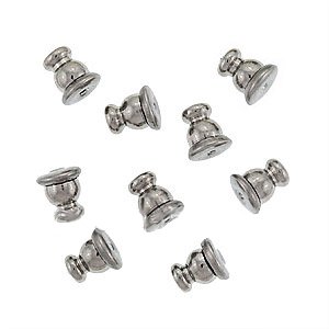 Bullet Clutches Silver Plated for Post Earrings 