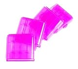 Bluecell 4 PCS Purple Color AA / AAA 4 Cell Battery Storage Case + Bluecell Cable Tie