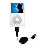 Einziehbares USB Kabel fr Apple iPod Video (60GB) mit Hot Sync und aufladen Einsatzmglichkeiten  von Gomadic mit TipExchange Technology