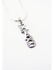 Kappa Alpha Theta Sterling Silver Lavaliere set with Lab-Created Diamonds