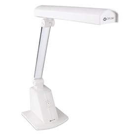 OttLite R13002 Folding Craft Lamp in White