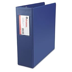 Suede Finish Vinyl Round Ring Binder With Label Holder, 3 Capacity, Royal Blue
