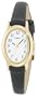Timex Women's T21912 Classic Cavatina Black Leather Strap Watch
