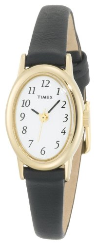 Timex Women's T21912 Cavatina Black Leather Strap Watch
