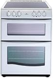60cm Electric Double Oven Cooker c/w 4 Zone Ceramic Hob Satin Steel (E60D_SAS)