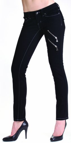 Antique Rivet Cody - Juniors Jeans-27 (JET BLACK)