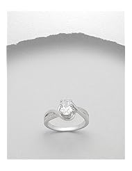 White CZ Ring In 92.5 Sterling Silver