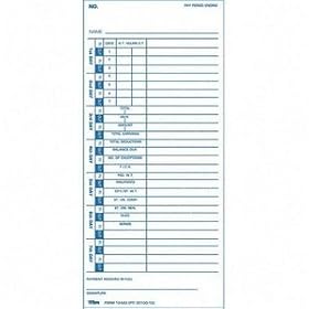 TOPS 12443 - Time Card for Pyramid, Weekly, 4 x 9, 100/Pack-TOP12443
