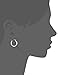 14k White Gold Satin Polished Hoop Earrings