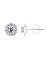 1.5 ct Solitaire Diamond Stud Earrings in White Gold