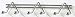 Spectrum Techno Wall Mount Racks, 6 ball rack