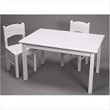 Rectangle Kids' Table and Chair Set in White