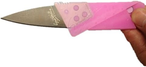 Credit card mini folding fruit knife（pink）