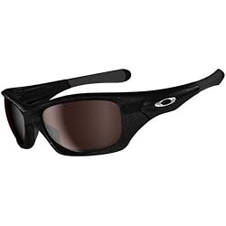 Oakley Pit Bull Men's Asian Fit Polarized Sports Sunglasses - Metallic Black/OO Grey / One Size Fits All