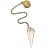 Quartz Pendulum 04 Faceted Kukui Nut Silver Reiki Energy Healing Crystal