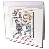 Londons Times Funny Panel Hollywood Cartoons - Alex Trebek With Legal Problems - Greeting Cards-6 Greeting Cards with envelopes