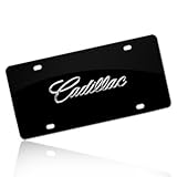 Cadillac Black Stainless Steel License Plate