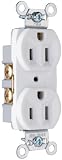 Multi-outlet & Power Strips: Pass & Seymour BR15WCP 15 Amp 125-Volt AC Duplex Receptacle, White, 10-Pack