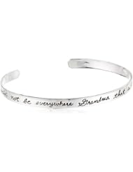 Sterling Silver "God Could Not Be Everywhere Grandma That Is Why He Created You" Cuff Bracelet