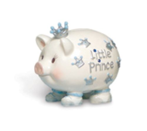 Mud Pie Baby Crown Prince Piggy Bank