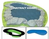 Preformed Flexible 30-mil PVC Ornamental Pond Liner – Abstract Kidney – 492 Gallons