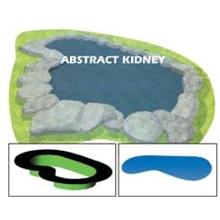 Preformed Flexible 30-mil PVC Ornamental Pond Liner - Abstract Kidney Mini - 79 Gallons