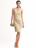Banana Republic Petite sleeveless gathered sheath