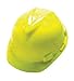 MSA Yellow Standard V-Gard Class E Polyethylene Slotted Hard Cap. Purchase of 5