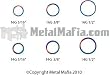 RAINBOW ANODIZED TITANIUM PLATING SEGEMENT RINGS SGR165/16RB -16G 5/16