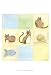 Tic-Tac Cats In Blue by June Erica Vess. Size 11.96 inches width by 11.88 inches heig...