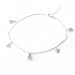Valentines Day Bling Jewelry Sterling Silver Pave CZ Multi Heart Charm Anklet 9