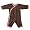 All-Natural Chocolate/petal Kimono Onepiece (0-3 months)