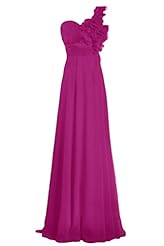 One Shoulder Chiffon 2014 Bridesmaid Dress 