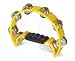 Pro Half Moon Tambourine - Double Row Cutaway 16 Sets of Jingles - Yellow