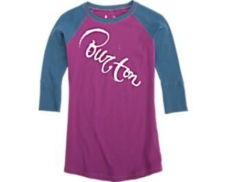 Burton Message 3/4 Raglan Tee (Women's) - Color: Razzleberry,Size: Medium