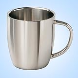 Produkt-Bild: Edelstahl Cappuccino Isolierbecher Edelstahlbecher Thermobecher Becher Tasse 0,3 l