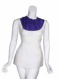 MIU MIU Gazarre Silk Patch Top in Latte and Purple