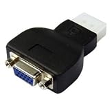 DisplayPort to VGA Converter Adapter With Latch Male-Female Black