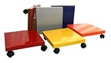 STABILER BLUMENROLLER PFLANZENROLLER 28 x 28 cm - Rot