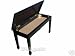 Ebony Leather Concert Grand Duet Piano Bench image 1
