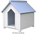 Pet Supplies : NewAgePet Medium All Weather Insulated Dog House -Bunk House with Large Door, Medium, White/Blue, for Pets up to 60 Pounds