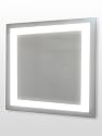Illuminated Bathroom Mirror, 600 x 600mm, IP44 Rated with On/Off  Infra-Red Sensor and Shaver Socket
