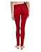 LE3NO Womens Color Skinny Ponte Pants with Stretch