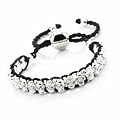 Good Quality Unisex Skulls Design Black Cord Friendship Bracelet - A Great Gift For Your Friends - Supplied In A Black Organza Pouch With Inspired By Love Gift Tag - Dispatched Quickly for Fast Delivery - Why Pay More?