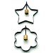 Norpro Star + Flower Egg/Pancake Rings Nonstick, Set of 2