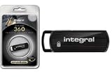 Integral Secure 360 4GB USB Flash Drive with 256-bit Encryption Black Ref INFD4GB360SEC