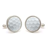 Tokens and Icons Sterling Silver Authentic Golf Ball Material Cufflinks by Tokens & Icons