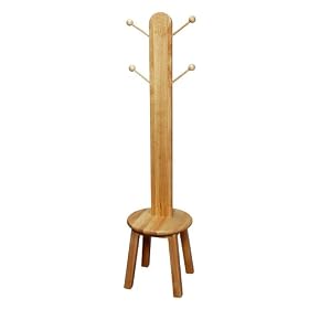 Click here to buy Gift Mark Clothes Tree and Stool, Natural by Gift Mark.