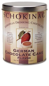 Schokinag German Chocolate Cake Drinking Chocolate 12 Ounce Tin