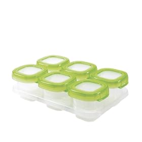 OXO Tot Baby Blocks Freezer Storage Containers 4-Ounce, Set 4, Clear